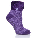 Calcetines torcidos para niños con cómoda parte superior de plumas - Púrpura