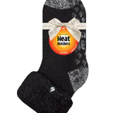 NIÑOS Calcetines de estar por casa lisos con cómoda parte superior de plumas - Negro