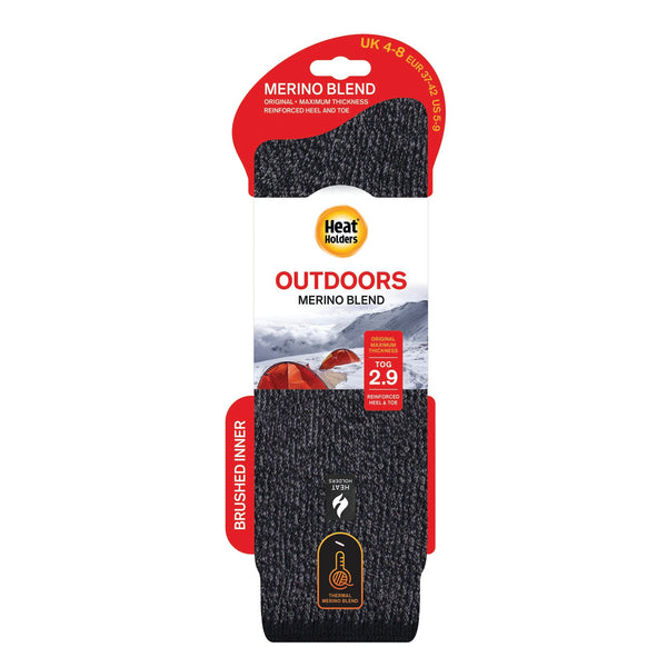 Calcetines largos de mezcla de lana merino Original Outdoors para mujer - Negro