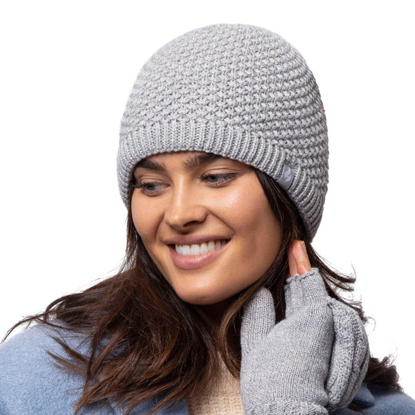 Gorro de punto Nora para mujer - Gris claro