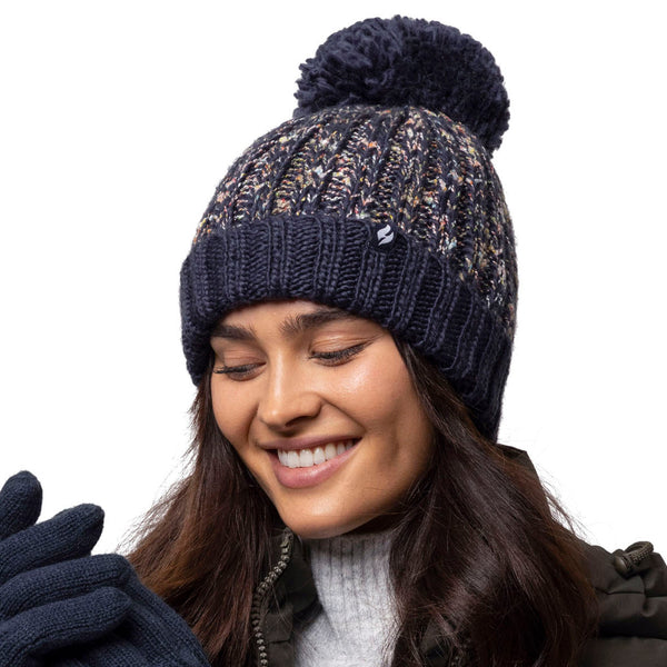 Gorro Eidda con pompón para mujer - Azul