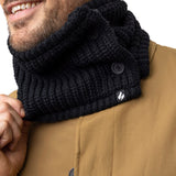 Calentador de cuello unisex con botones - Negro
