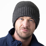 Mens Aspen Turnover Cuff Hat - Charcoal