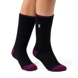 Ladies Original Prague Heel & Toe Socks - Black & Berry