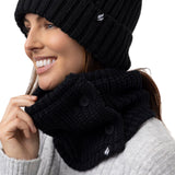 Unisex Button Up Neck Warmer - Black