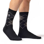 Calcetines Ultra Lite Caracas Argyle para hombre - Negro