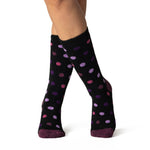 Ladies Lite Jasmine Socks - Purple Polka Dot