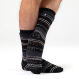 Calcetines tipo zapatilla Raynaud's de doble capa IOMI para hombre - Rayas negras