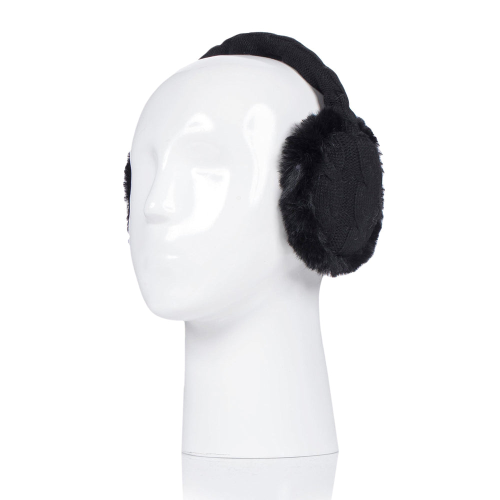 Orejeras plegables ajustables para mujer - Negro