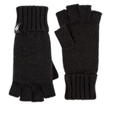Guantes lisos sin dedos para mujer - Negro
