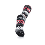 Calcetines tipo pantuflas de doble capa Soul Warming para mujer - Negro y Coral