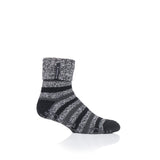 Calcetines lounge Original Whitaker para hombre con parte superior de canalé - Rayas negras