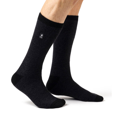 Mens Lite Amsterdam Heel & Toe Socks - Charcoal & Black