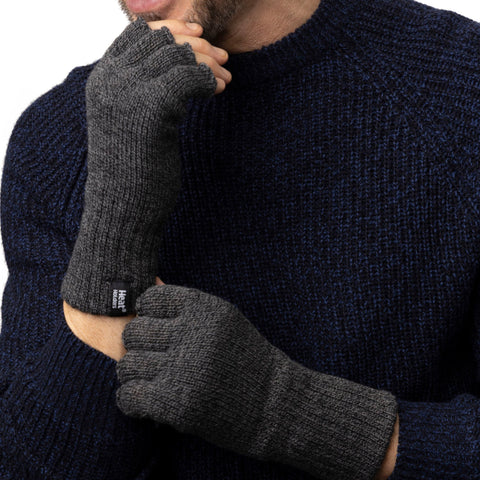 Guantes sin dedos para hombre - Carbón