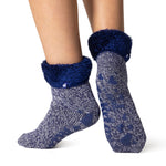 Ladies Original Cheltenham Lounge Socks with Turnover Feather Top