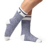 Ladies Original Helvellyn Block Twist Socks - Navy