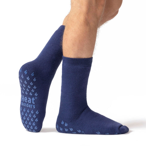 Calcetines tipo zapatilla Raynaud's de doble capa IOMI para hombre - Azul profundo