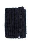 Unisex Button Up Neck Warmer - Black