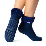 Ladies Original Headington Lounge Socks with Turnover Feather Top