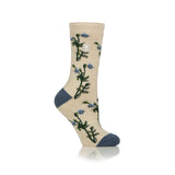 Ladies Lite Jacquard Socks Rhs Follage - avena