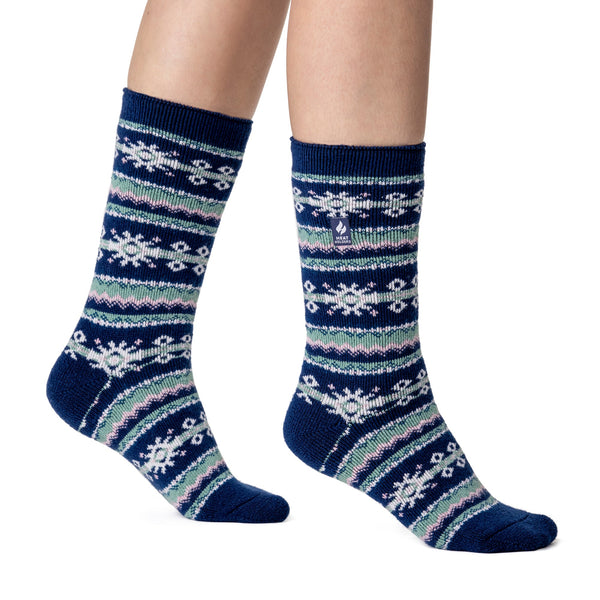 Calcetines Nordic LITE para mujer - Indigo/Rose Blush