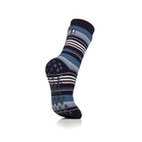 Calcetines tipo pantuflas Raynaud's de doble capa IOMI para mujer - Rayas azul marino