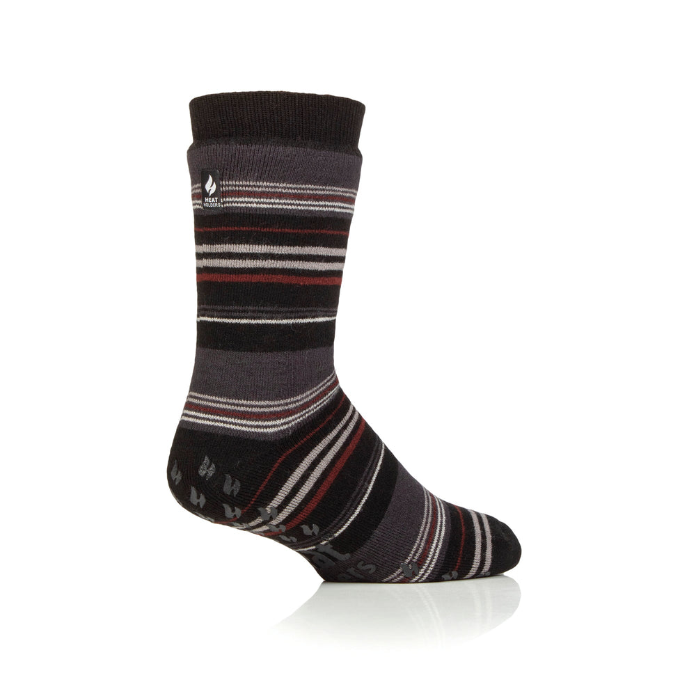 Calcetines tipo zapatilla Raynaud's de doble capa IOMI para hombre - Rayas negras