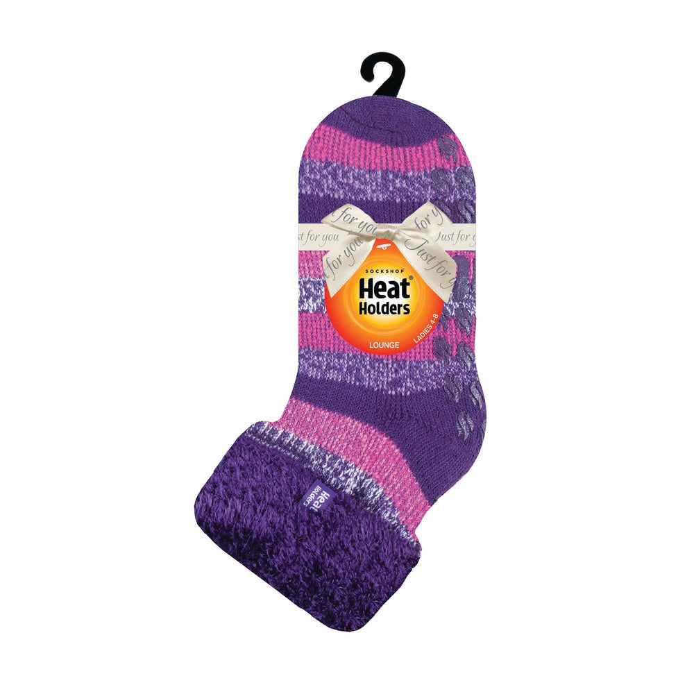Calcetines originales Jo Lounge para mujer con parte superior vuelta - Rosa y morado