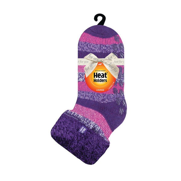 Calcetines originales Jo Lounge para mujer con parte superior vuelta - Rosa y morado