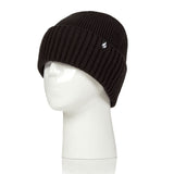 Unisex Lite Ashwood Ribbed Turnover Hat - Black