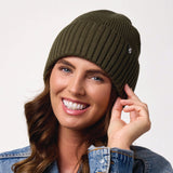 Unisex Lite Ashwood Ribbed Turnover Hat - Khaki