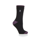 Calcetines para mujer Lite Tenerife con talón y punta - Negro y morado