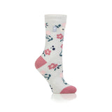 Ladies Lite Lanuza Floral Socks - Grey