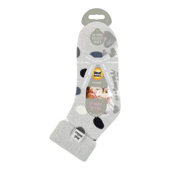 Calcetines Lite Lyra Lounge para mujer con parte superior vuelta - Lunares plateados