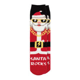 Calcetines navideños ligeros para hombre - Cool Santa