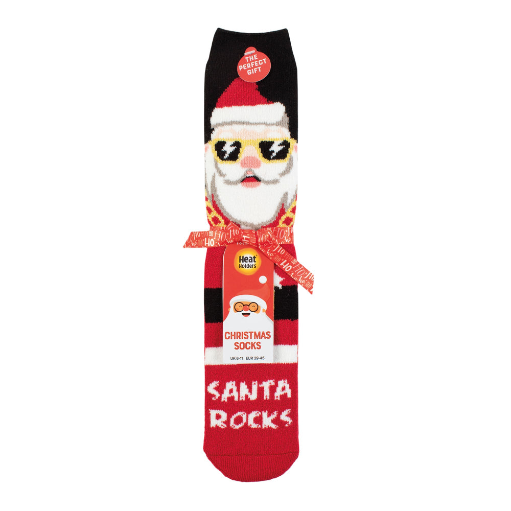 Calcetines navideños ligeros para hombre - Cool Santa