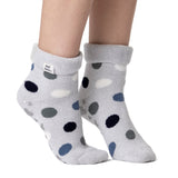 Calcetines Lite Lyra Lounge para mujer con parte superior vuelta - Lunares plateados