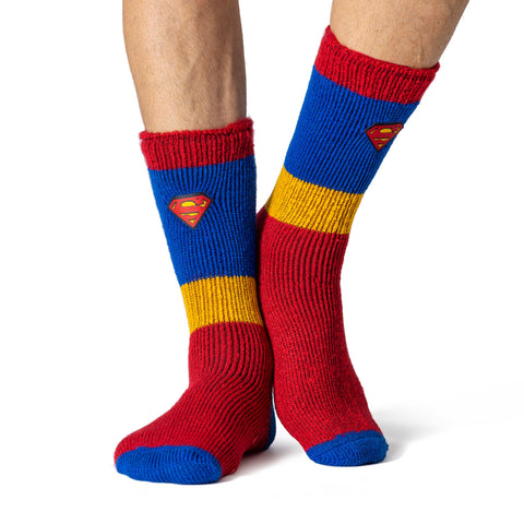 Calcetines tipo pantuflas con personajes originales para hombre - Superman