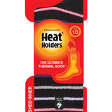 Ladies Ultra Lite Riga Stripe Socks - Black