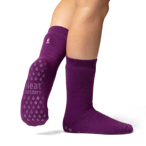 Calcetines tipo pantuflas Raynaud's de doble capa IOMI para mujer - Violeta