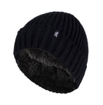 Gorro acanalado con puños giratorios para hombre Lawson - Negro