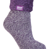 Ladies Original Roedean Lounge Socks with Turnover Feather Top