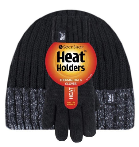 Niños HEAT HOLDERS Cable Turn Over Hat con guantes