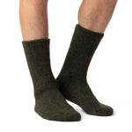 Calcetines cortos de lana para hombre Heat Holders - Verde bosque