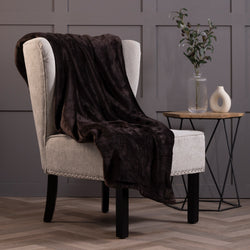 Luxury Fleece Thermal Blanket/Throw - Hot Chocolate